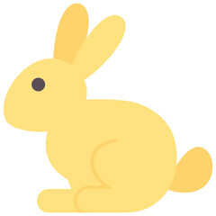 Rabbit flat icon. For presentation, graphic design, mobile application, web design, infographics or UI.