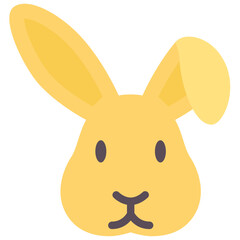Rabbit flat icon. For presentation, graphic design, mobile application, web design, infographics or UI.