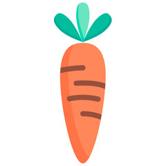 Carrot flat icon. For presentation, graphic design, mobile application, web design, infographics or UI.
