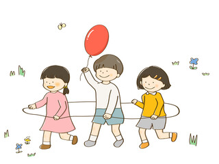 電車ごっこ　子ども　遊び