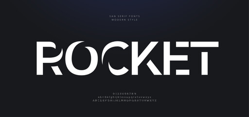 Sport modern urban alphabet fonts. Typography, abstract technology, fashion, digital, future creative logo font. vector illustration