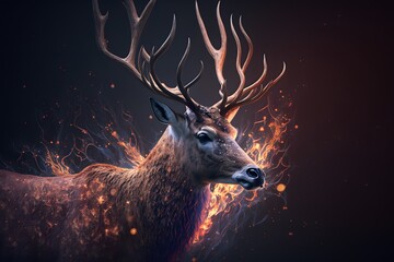 deer created using AI Generative Technology