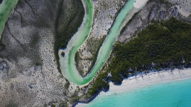 river aerial pan in