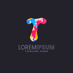 Letter T vector logo symbol. Alphabet logo template ready for use, Modern initial logo