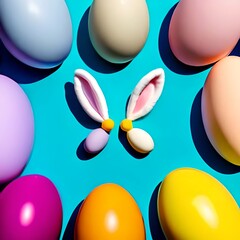 Easter eggs with Easter earrings