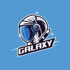 Vector astronaut helmet mascot logo template for esport and sport logo team © harrisaputra