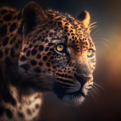 Fototapeta na wymiar leopard created using AI Generative Technology