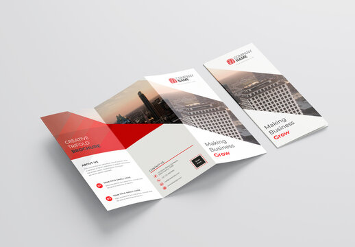Business Trifold Brochure Layout with Colorful editable