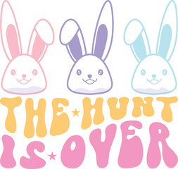 happy easter Groovy svg design, easter bunny Quotes design