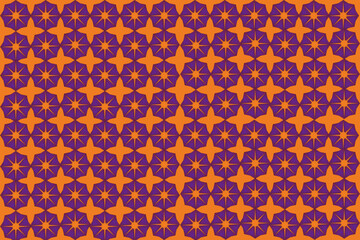 Mozaic violet pattern on orange backgroundvintage, ornament
