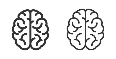  Human brain vector icons collection