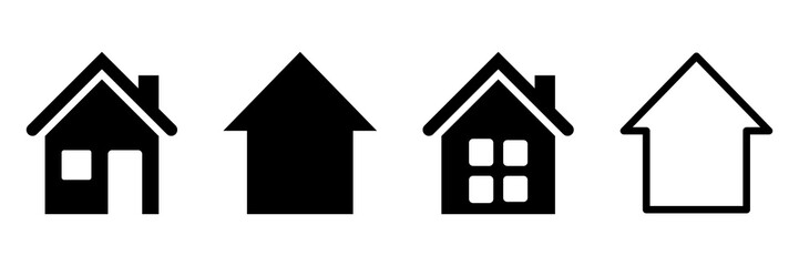 Home flat icons collections