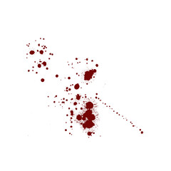 Red blood splatter stain on white background	