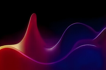 Abstract smooth 3d holographicwaves render texture design element for banner, background, wallpaper, websites , posters