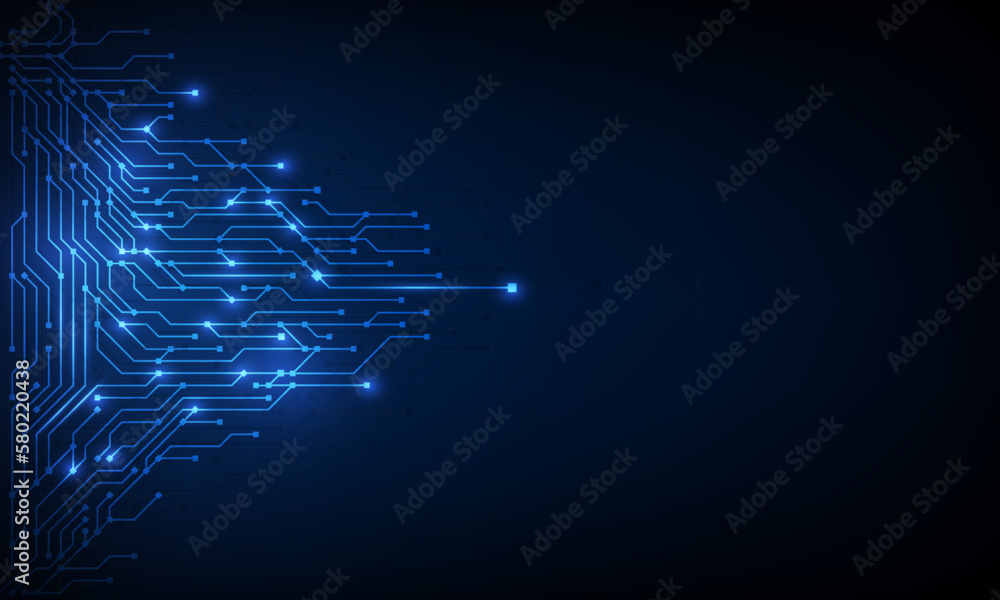 Poster abstract circuit networking blockchain concept background.