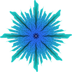 Abstract 3D gradient flower, elements graphic.