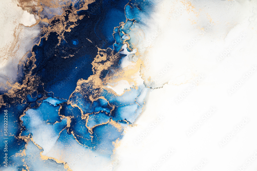 Poster marble ink abstract art from exquisite original painting for abstract background . painting was pain