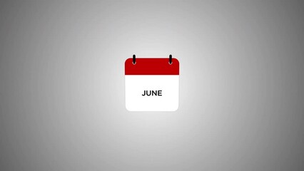 January to December all month greenscreen. 4k animation