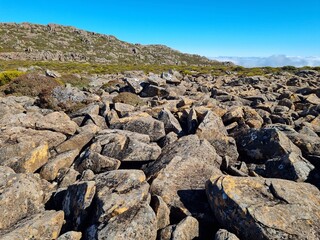 Ben Lomond mountain national park in Tasmania on the sunny day