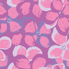 Fototapeta premium Abstract Rose Floral Seamless Pattern Design