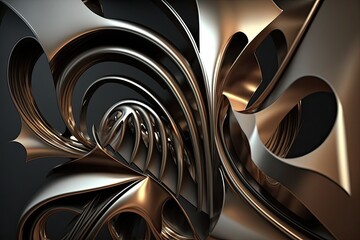 Metal makes a lovely abstract backdrop. Generative AI