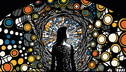 Obraz premium Psychedelic big data