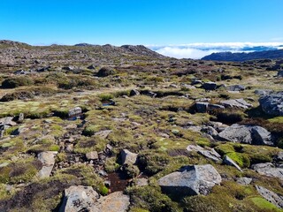 Fototapeta na wymiar Ben Lomond mountain national park in Tasmania on the sunny day