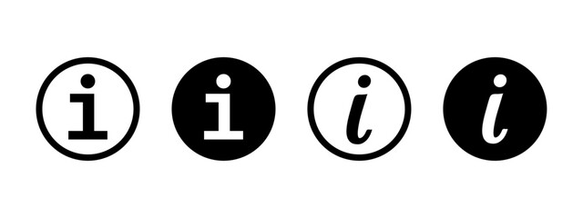 Information vector icons set