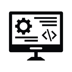 Web Development icon. Simple vector graphics.