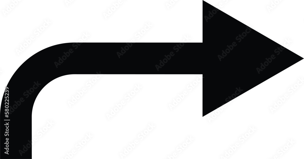 Poster return right icon for web site design and mobile apps. vector illustration on white background