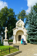 Fototapeta na wymiar Suzdal, Russia - August 11, 2020: Spaso-Evfimiev monastery - Male monastery. Ancestral tomb of the Pozharsky princes