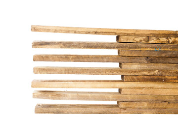 Wood isolated on white background.