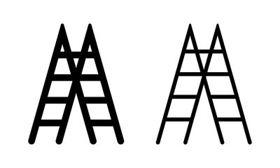  Ladder vector icons set