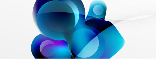 Fluid abstract background. Liquid color gradients composition. Round shapes and circle flowing design for wallpaper, banner, background or landing