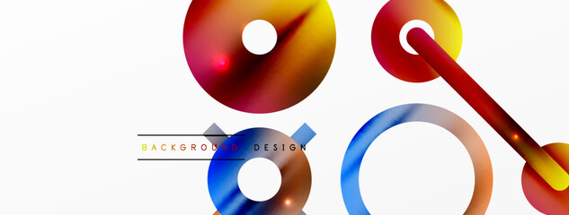 Circle composition abstract background. Trendy techno business template for wallpaper, banner, background or landing