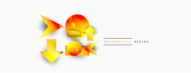 Dynamic composition, shiny geometric shapes abstract background. Trendy techno business template for wallpaper, banner, background or landing