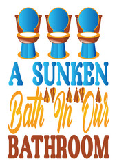 a sunken bath in our bathroom