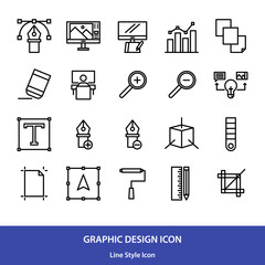Graphic design icon in outline style vector design 