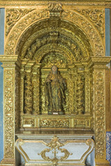 Recife, Brazil – July 05, 2009 :  Convent and Church of Santo António, Saint Isabela, Golden...