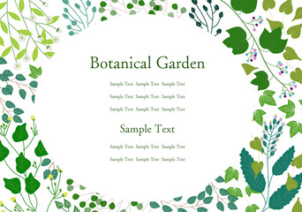 グリーン ボタニカルガーデン  楕円フレーム