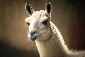Obraz premium Llama (old glams) (long glams). Domestic animal. Generative AI