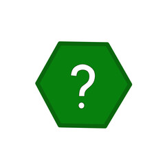 simple illustration of question mark icon on green background