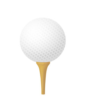 golf ball and tee illustration, 골프공과 티 일러스트