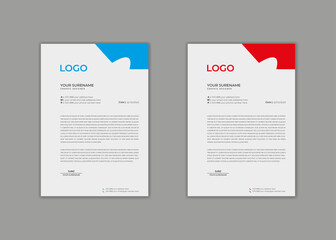 letterhead template, letterhead design, vector abstract  creative Professional modern simple unique school hospital medical new red and black corporate letterhead minimal template
