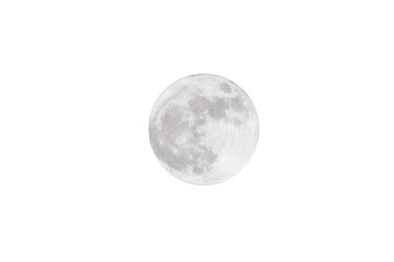 full moon isolated on white background. Clipping path. - 580237854