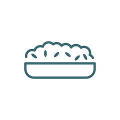 halva icon. Thin line halva icon from islamic and ramadan collection. Outline vector isolated on white background. Editable halvasymbol can be used web and mobile