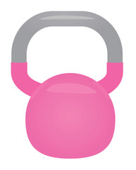 Round pink dumbbells. vector illustration