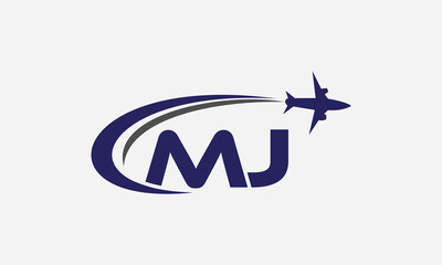 Tour and travel logo design, Airline agency symbol and aviation company monogram logo vector with letters