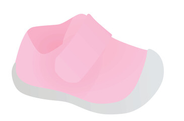 Pink baby shoe. vector illustration