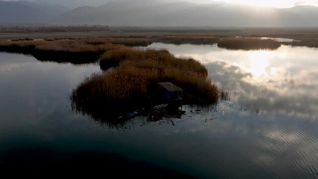 Eber lake and reeds, Afyonkarahisar, Turkey